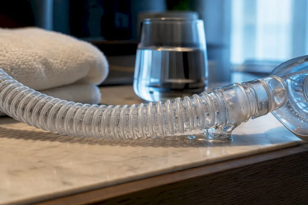 Condensation collecting in CPAP tubing