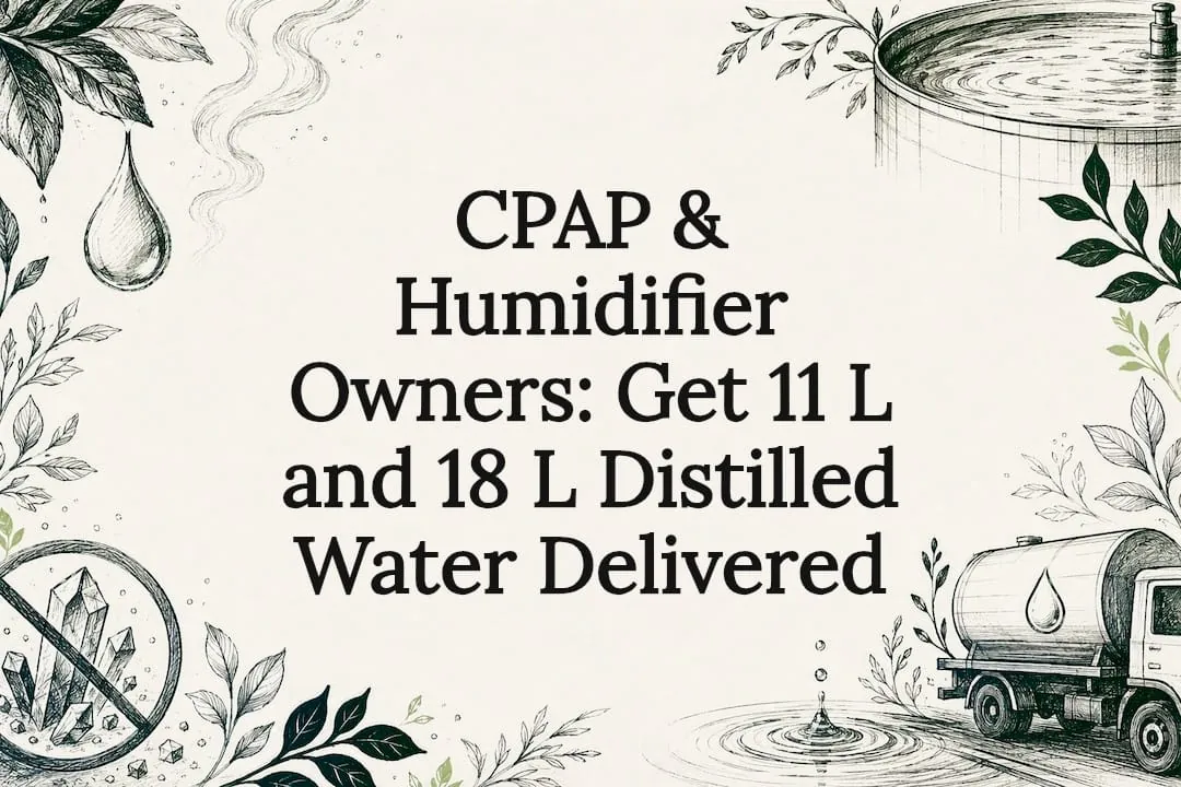 CPAP & Humidifier Owners: Get 11 L and 18 L Distilled Water Delivered