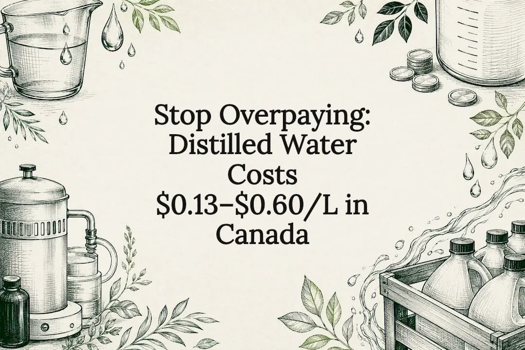 Stop Overpaying: Distilled Water Costs $0.13–$0.60/L in Canada