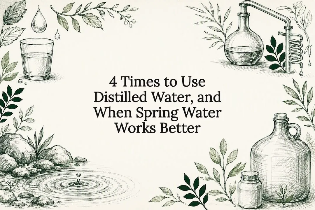 4 Times to Use Distilled Water, and When Spring Water Works Better