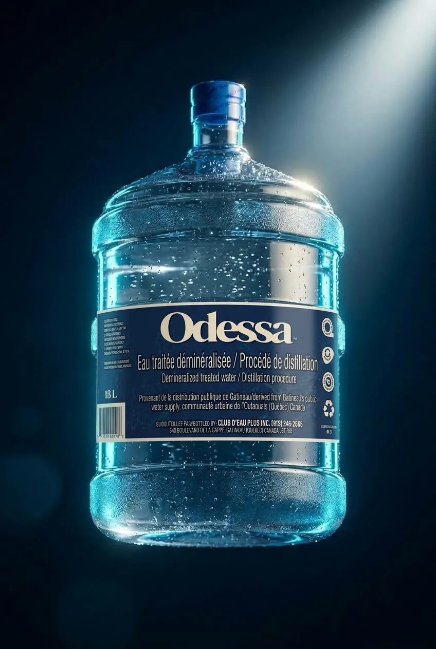 Odessa 18L water jug delivered by Capital Flow
